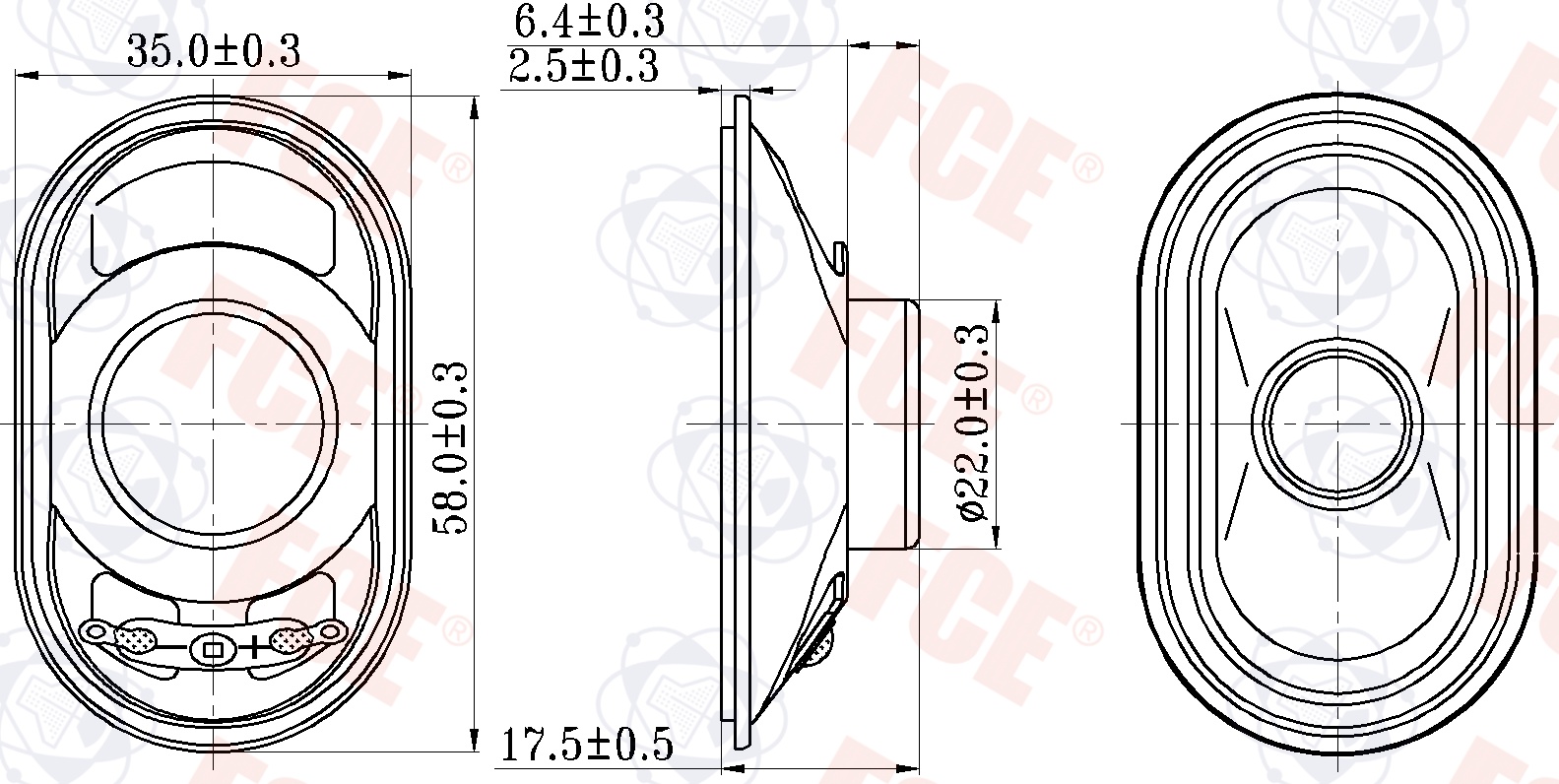 3558CP04M1-4(GP) Mechanical Drawing